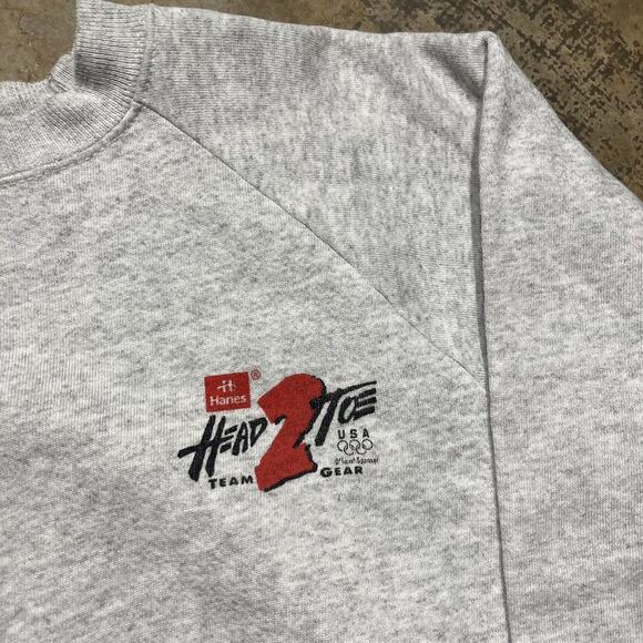Vintage 90s Head 2 Toe USA Olympics Grey Sweatshirt - Picture 2 of 2